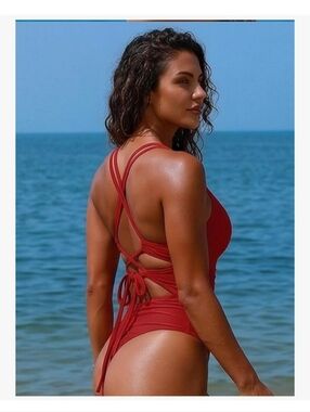 NWT Leoparts Tie Back Thong Swimsuit - M